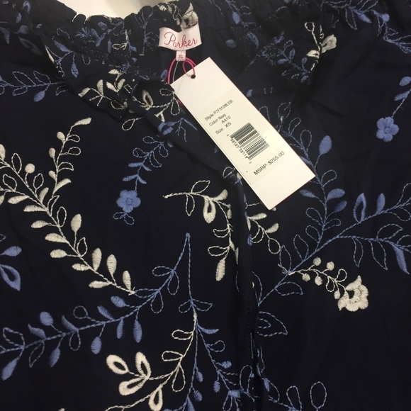 Parker Off the Shoulder Embroidered Top Sz XS NWT - Picture 3 of 6